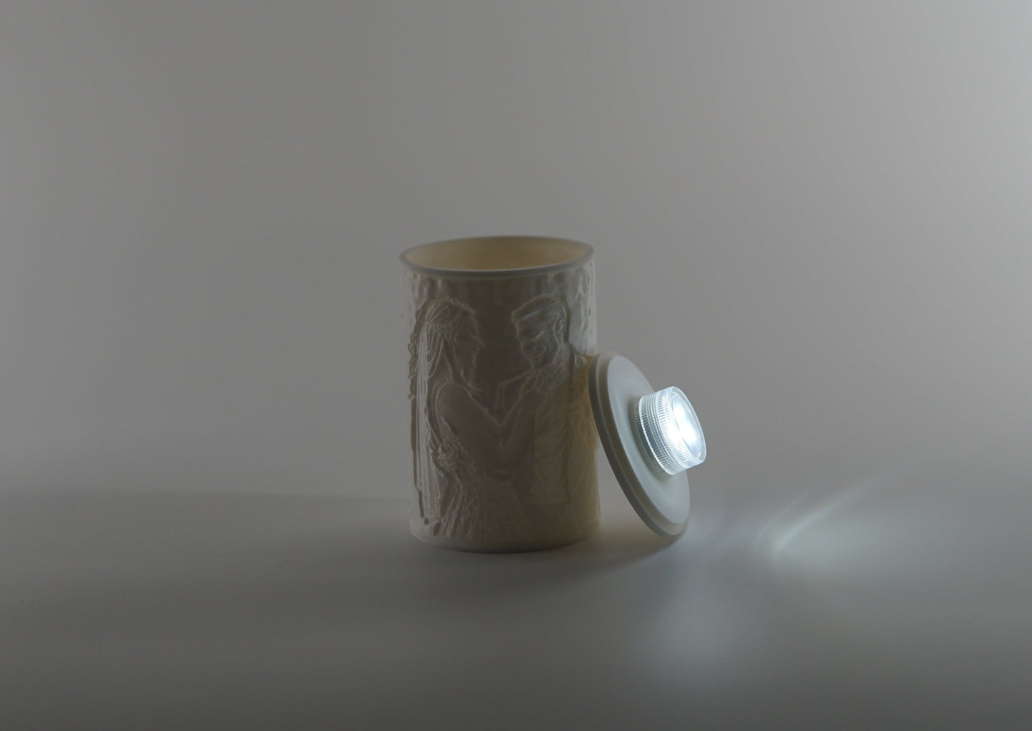 Individuelle Lithophanie – 3D-gedrucktes Windlicht mit LED-Beleuchtung